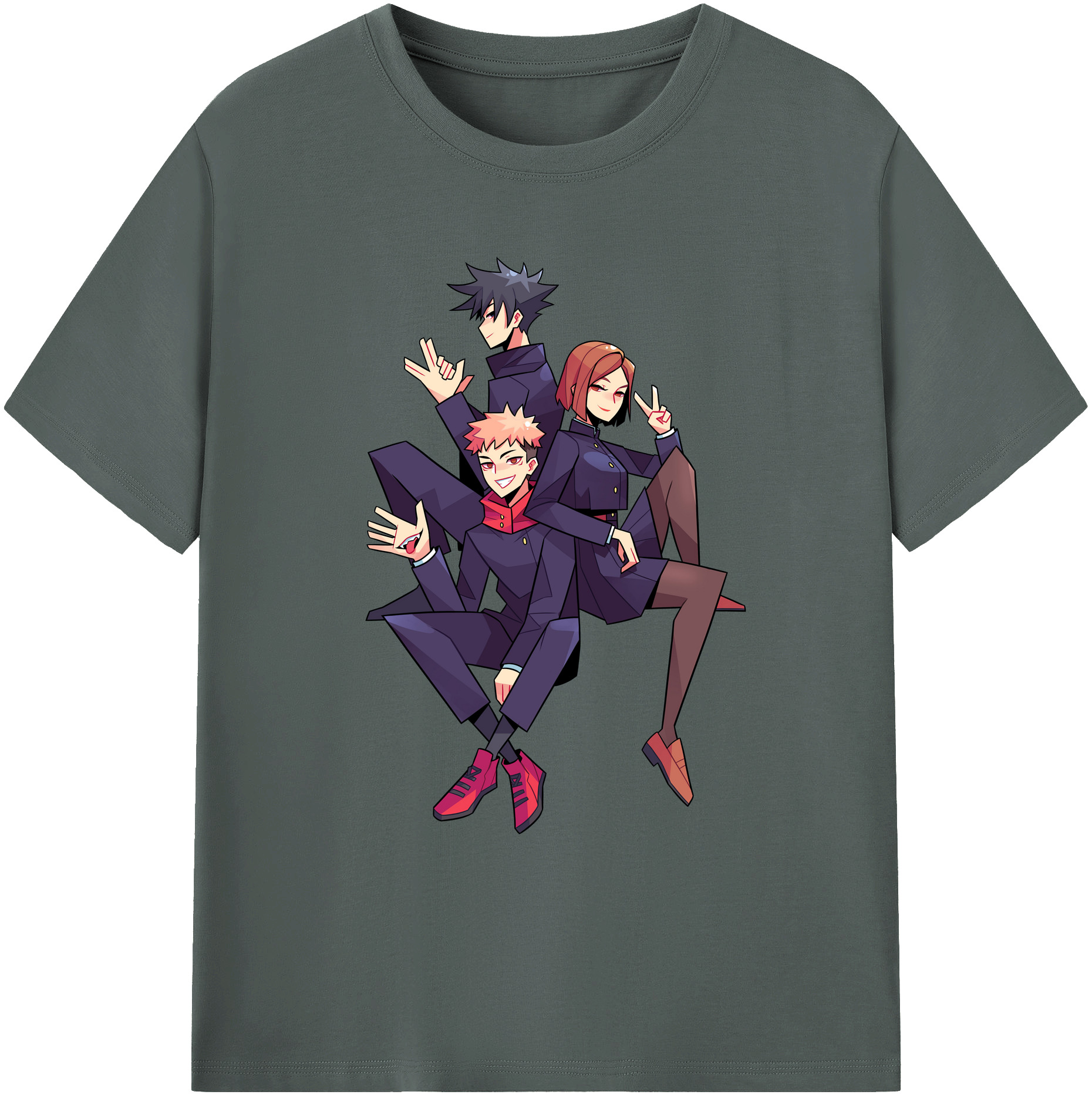 （画像用） 呪術廻戦 Jujutsu Kaisen 綿100％ メンズ半袖Tシャツ｜肌触りやわらか＆通気性